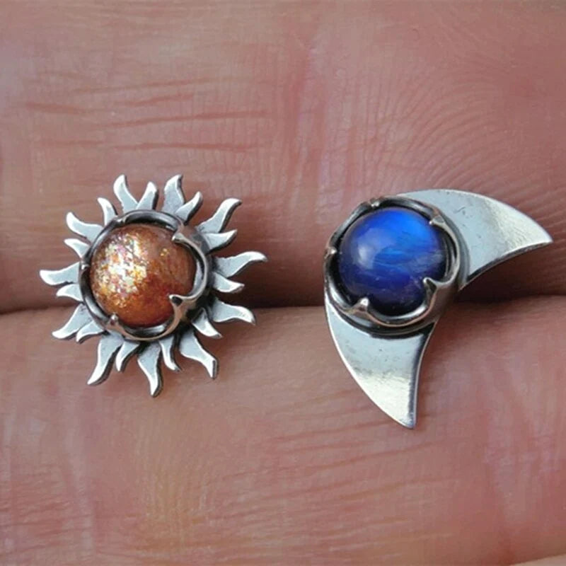 Oorbellen "Zon & Maan"