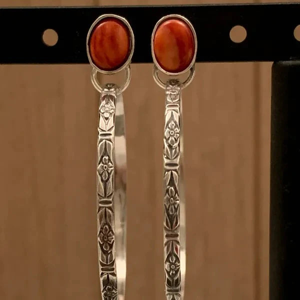 Boho-oorbellen met onyxsteen
