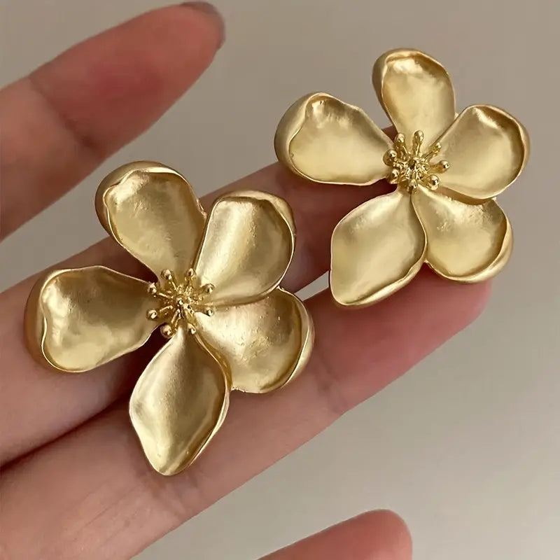 Gouden Bloem Oorbellen