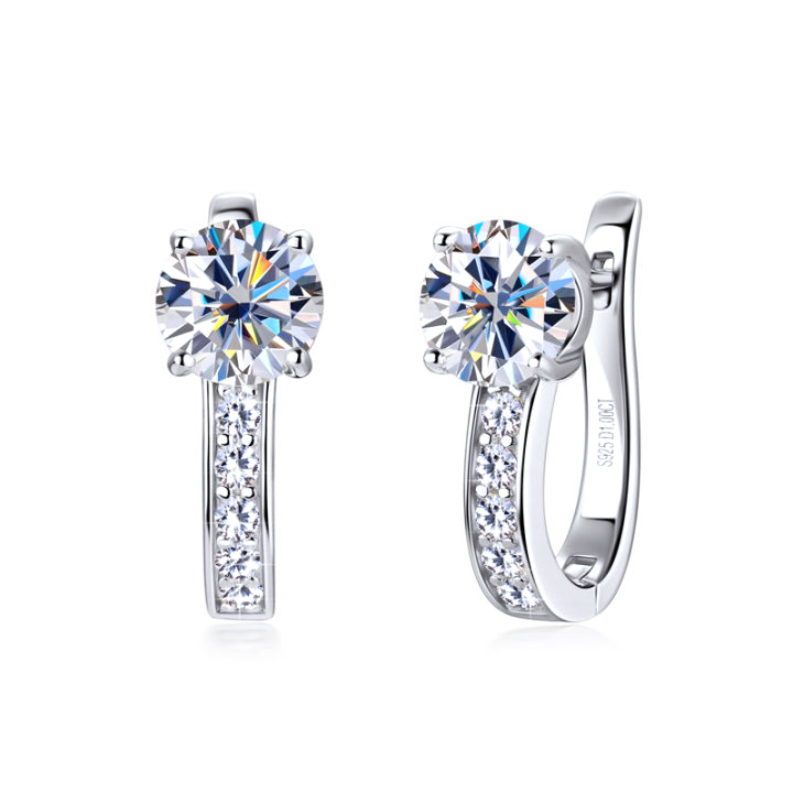 Moissanite Huggie-oorbellen