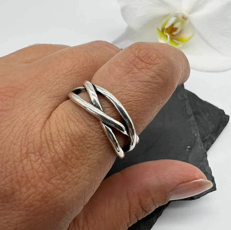 Grote Verstelbare Zilveren Ring