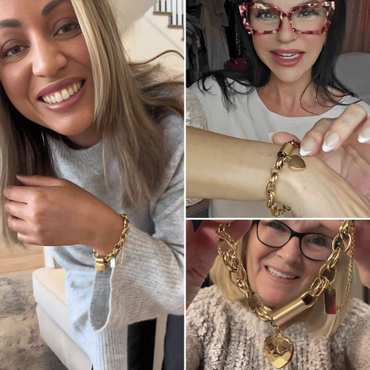 Hartverwarmende dikke armband goud