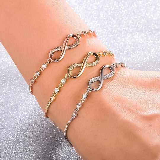 Verstelbare Zilveren Armband met Infinity-symbool
