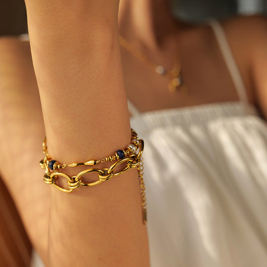 Quintessa gelaagde kettingarmband