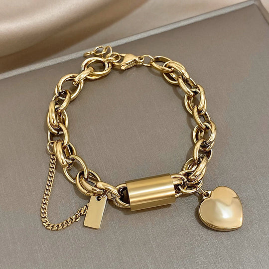 Hartverwarmende dikke armband goud