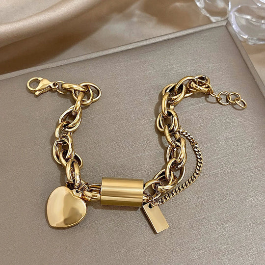 Hartverwarmende dikke armband goud