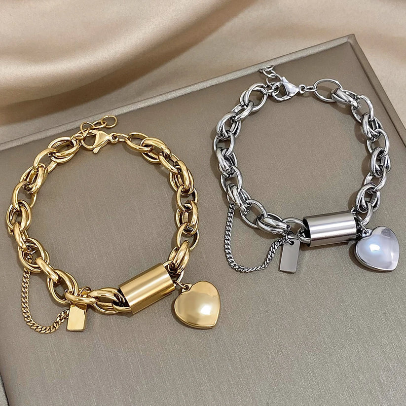 Hartverwarmende dikke armband goud
