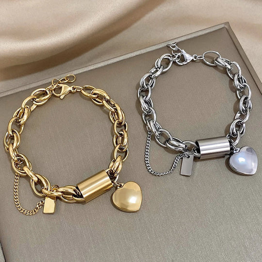 Hartverwarmende dikke armband goud