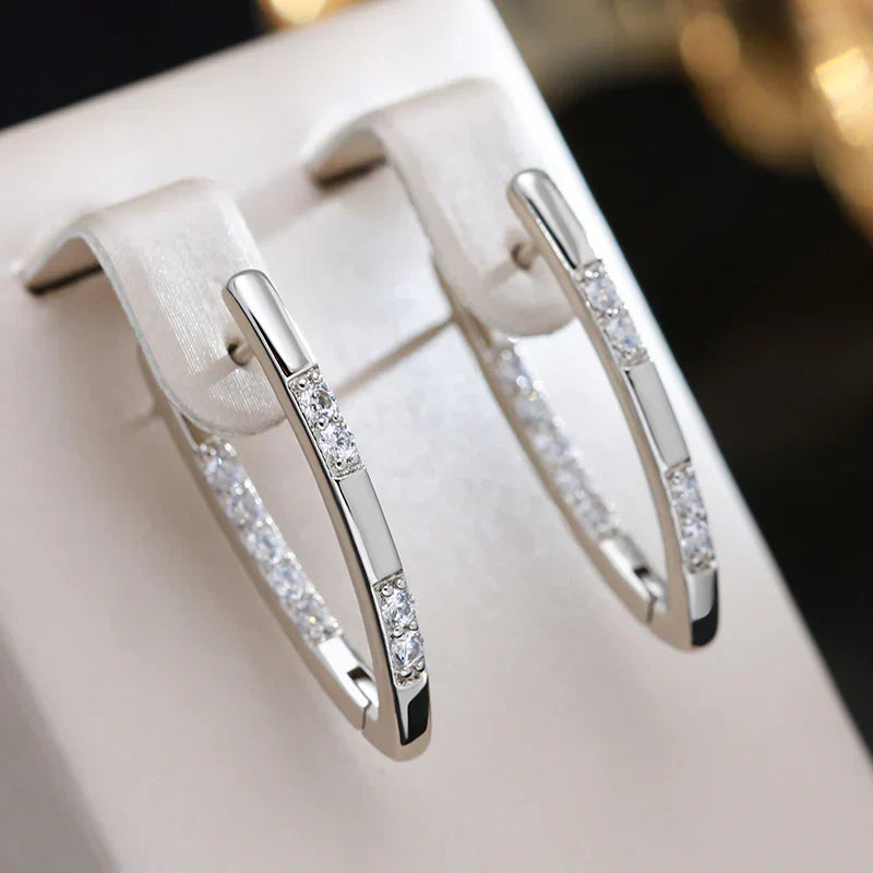 Elegante Zirkonia Oorbellen in Goud