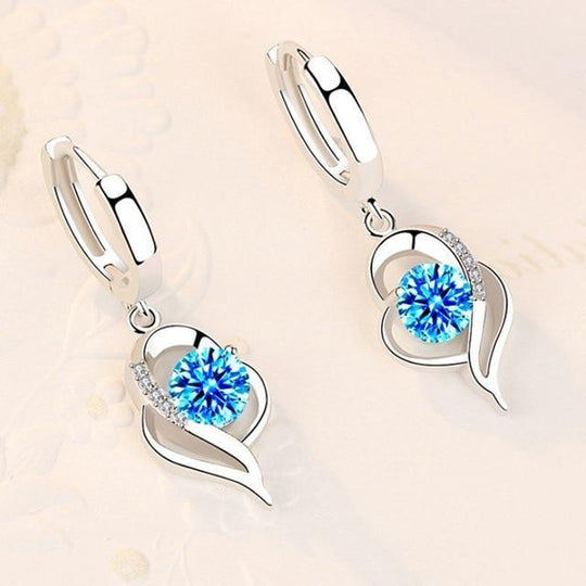 Florale Oorbellen van 925 Sterlingzilver met Zirkonia