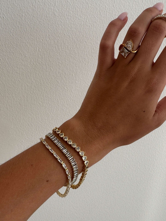 Arabella Hartgeslepen Zirkonia Tennis Armband